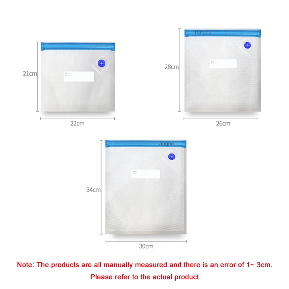 Vacuum Bags Sealing Food Vacuum Packaging Bags Reusable Vacuum Compression Bags Meat Fruit Snacks Sealed Storage Vacuum Pump Bag