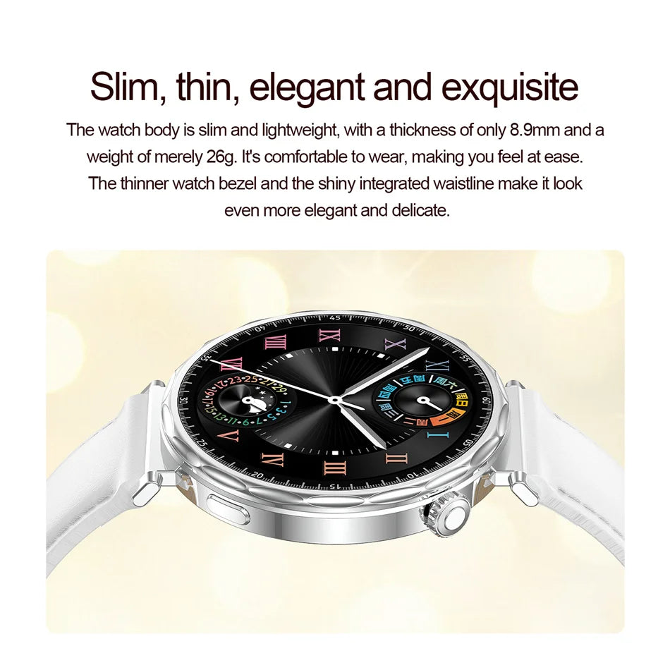 2025 New GPS Tracking Smartwatch Women AMOLED HD Screen Heart Rate Bluetooth Call IP68 Waterproof Smart Watch Android IOS