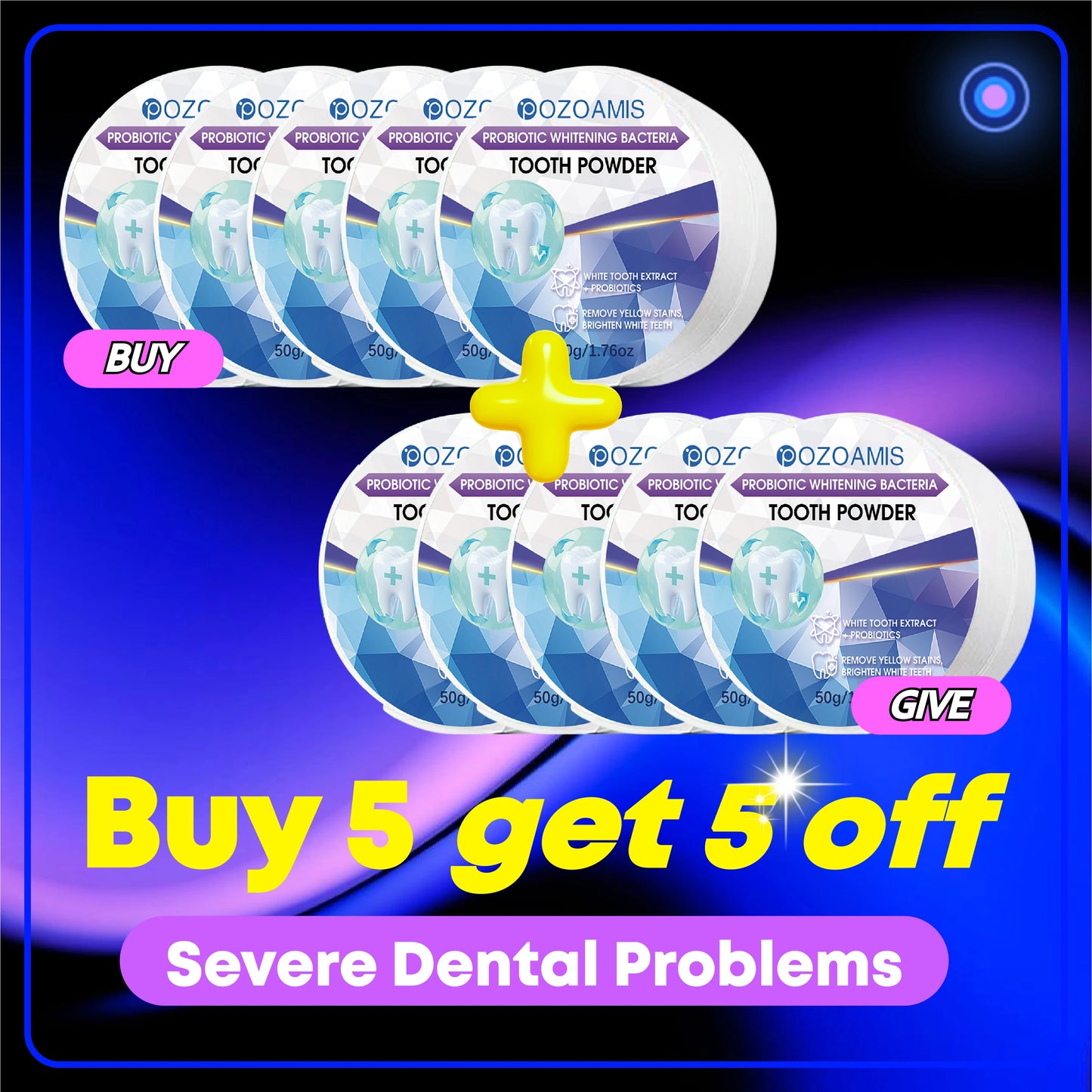 2025 New Technology Effectively Whitens Teeth and Cleansing Plaque Mineral Powder