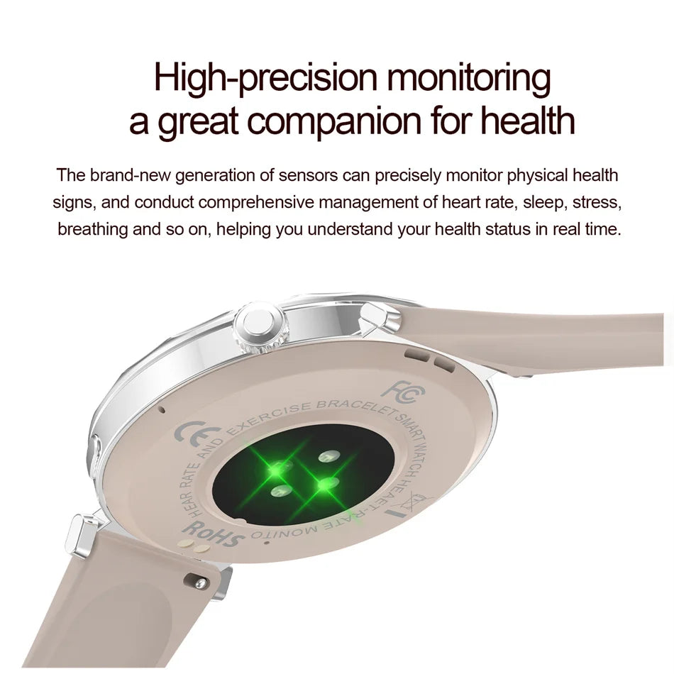 2025 New GPS Tracking Smartwatch Women AMOLED HD Screen Heart Rate Bluetooth Call IP68 Waterproof Smart Watch Android IOS