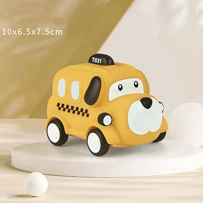 Baby Car Toys Cars Soft Sturdy Pull Back Car Toys Mini Racing Car Kids Educational Toy For Children Boys Girl 1 2 3 4 5 Years