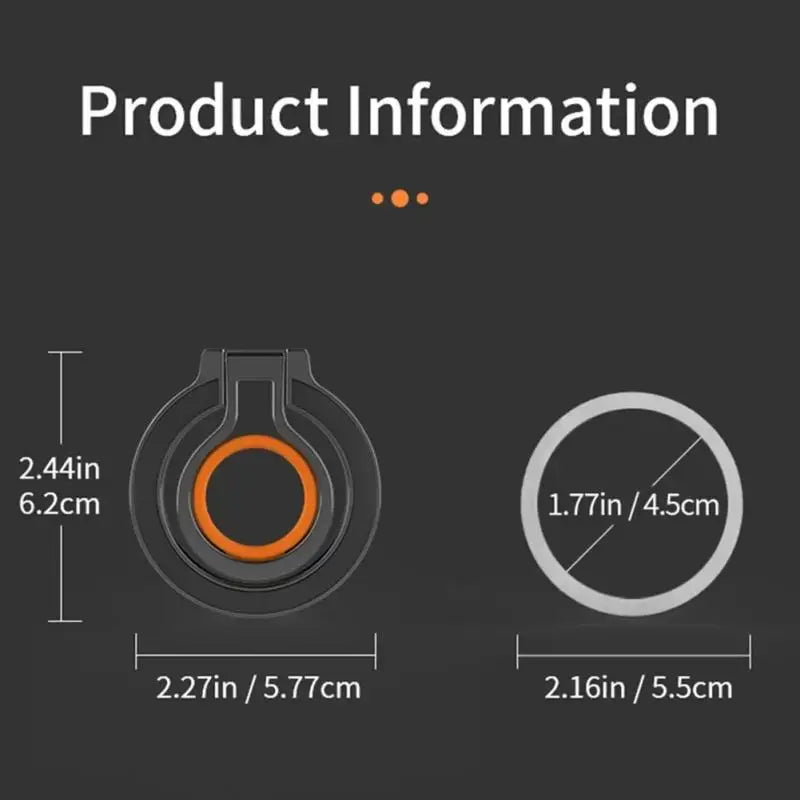 Magnetic Ring Buckle Phone Holder 360-Degree Rotating Desktop Fixed Strong Magnetic Adsorption Portable And Universa