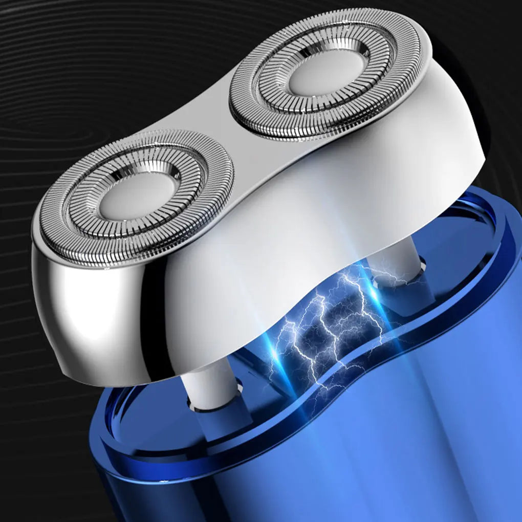 Mini Double Head Electric Shaver USB Rechargeable Waterproof Travel Rotary Razor Portable Men Hair Beard Trimmer Electric Razor