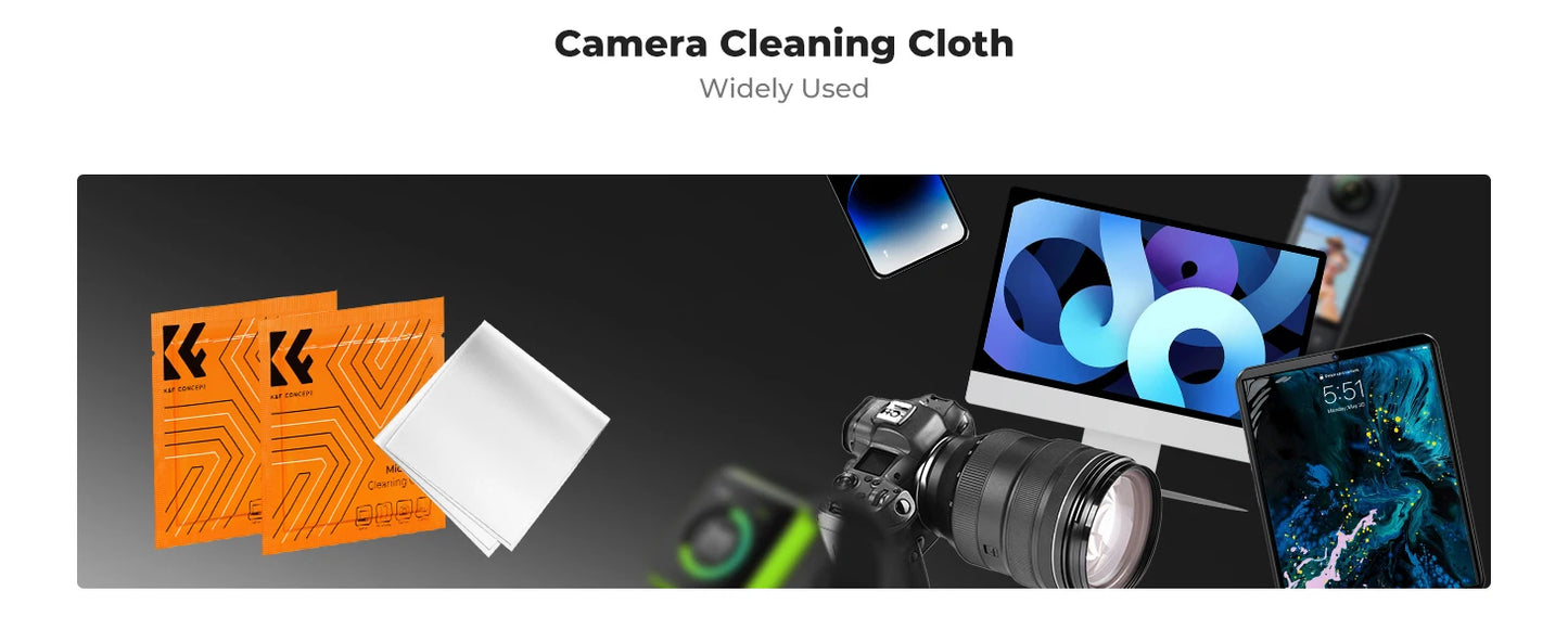 K&F Concept Camera Lens Cleaning Kit with Camera Blower Glasses Wipes Cloth Cleaning Liquid Cleaning Pen for Camera Lens Phone