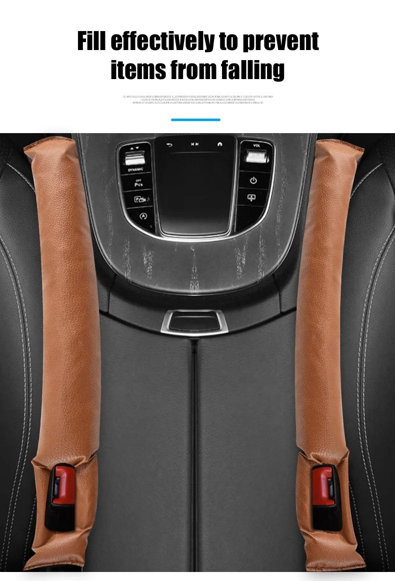 Car Seat Gap Filler Soft Car Shaped Pads Leather Leak Pads Filler Shims Universal Car Accessories Interior Storage Organizers