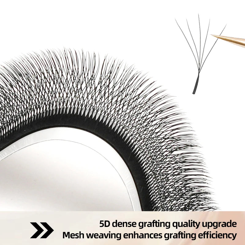 MENGLUKE 5D W Shaped Bloom Automatic Flowering Premade Fans Eyelashes Extensions Natural Soft Light High Idividual Lashes