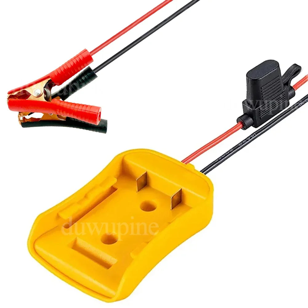 Igniter Jump Starter for Makita DeWalt Milwaukee 18V Battery Car Booster Cable with Fuse Automotive Emergency Power DIY Adapter
