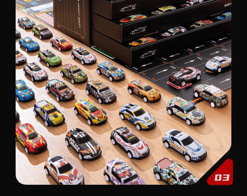 48pcs alloy cars, racing car models, children's toy cars, tin cars, racing car models, classic car models, Christmas g