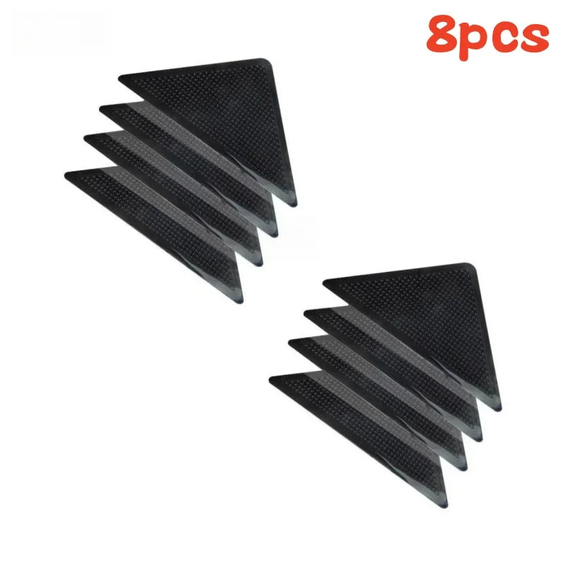 16pcs Carpet Non-slip Sticker Reusable Washable Anti-slip Mat Anti Curling Rug Pads Floor Carpet Corner Clip Fixed Grippers Tape