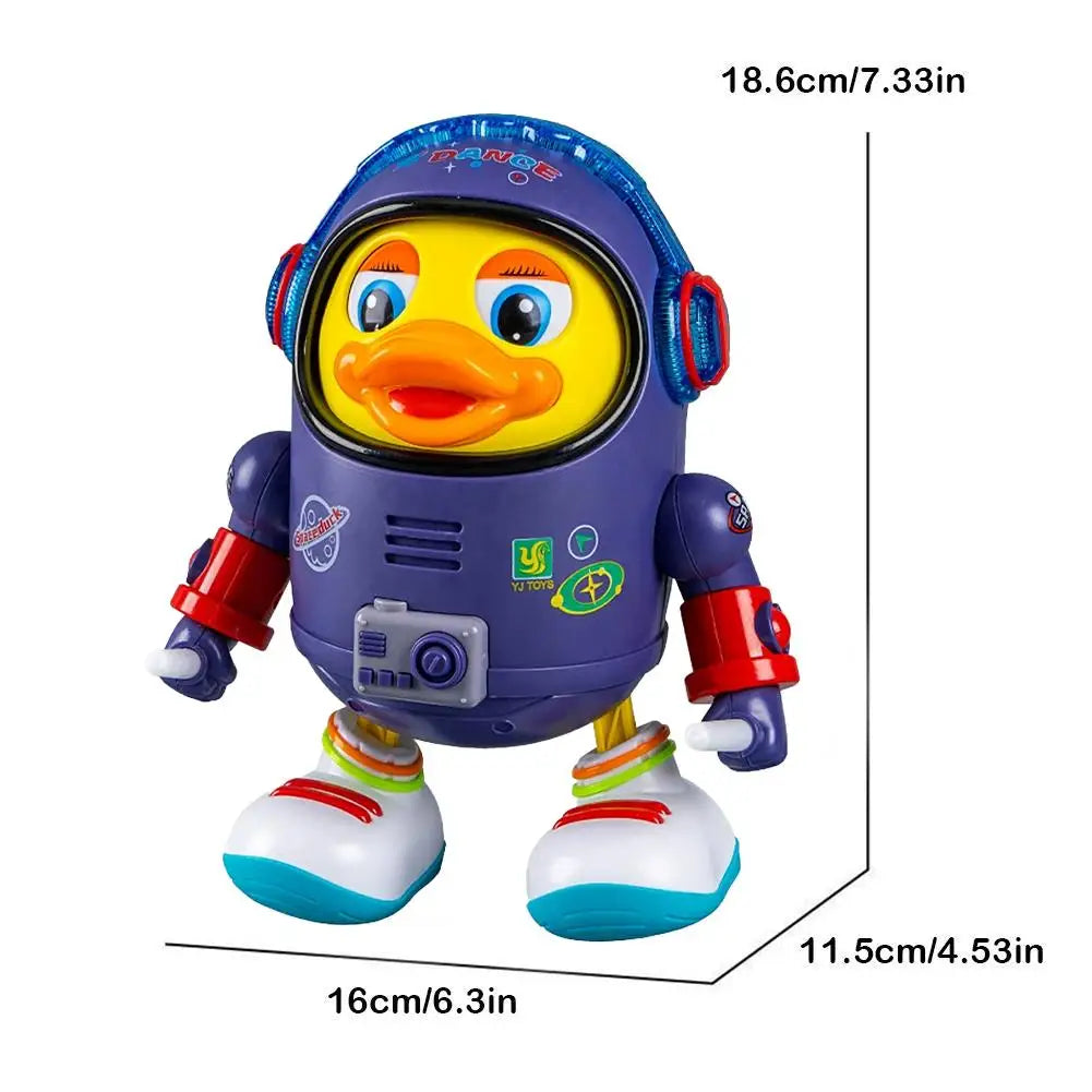 Baby Duck Toy Musical Interactive Toy Electric with Lights and Sounds Dancing Robot Space Elements for Infants Babies Kids Gifts