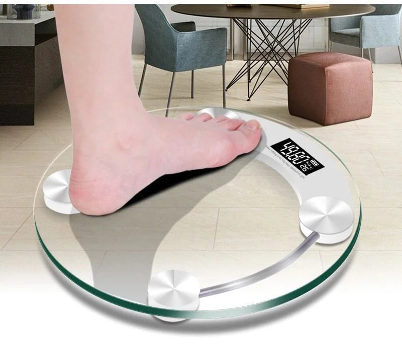 LCD Display High-Definition Digital Scale Round Shape Bathroom Body Weight Scale 0.2-180KG Precision Floor Electronic Scales