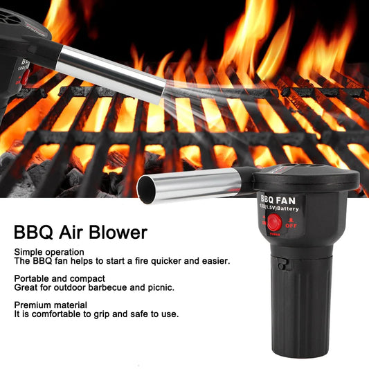 Portable Handheld BBQ Fan Electric Air Blower for Outdoor Picnic Camping Grill Barbecue Cooking Stove Tool