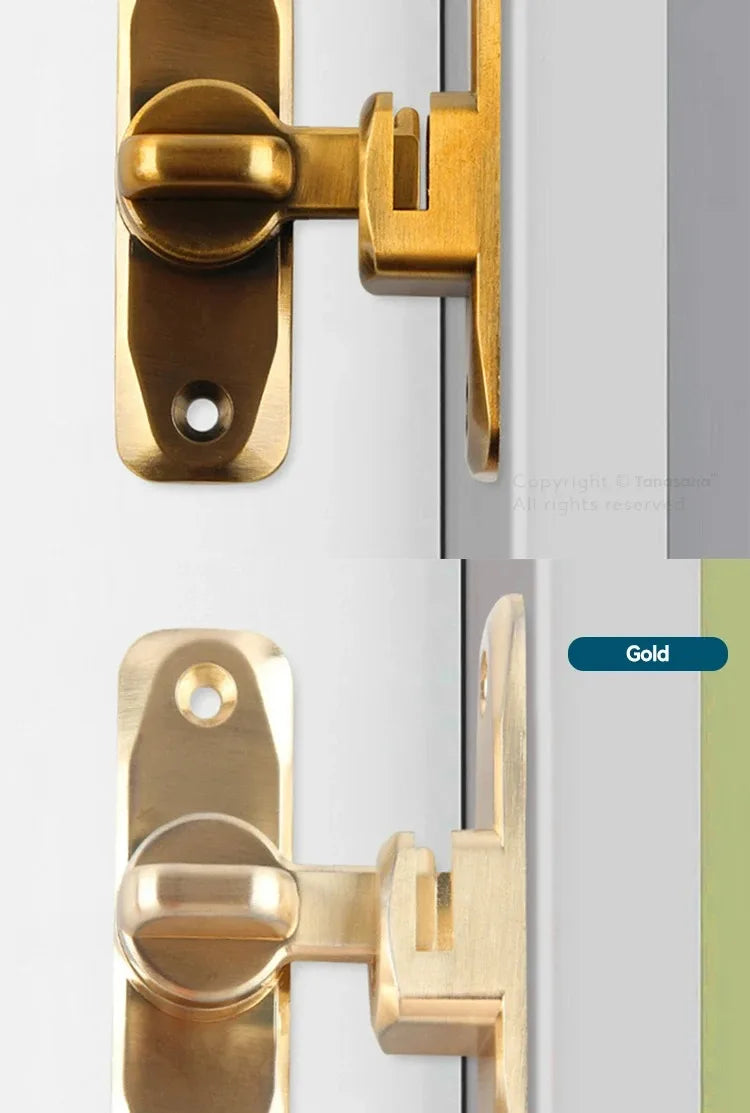 Hasp Latch Door Lock Anti-theft Buckle Latch Zinc Alloy Black Cabinet Locks Safety Lock Sliding Door Lock Door Bolts Hardware