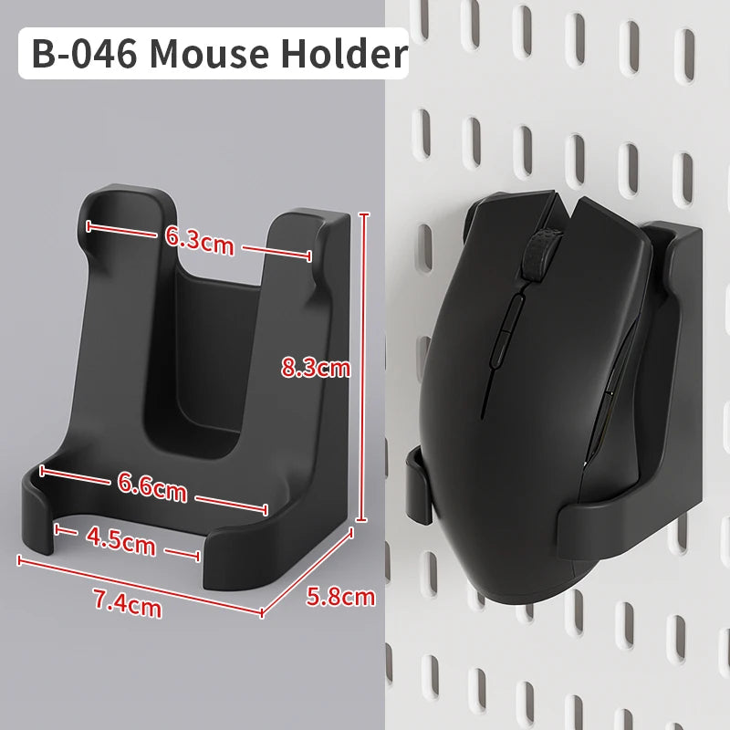 Desktop pegboard storage kit: Stand-up clip - on panels, perfect for home office and study storage.