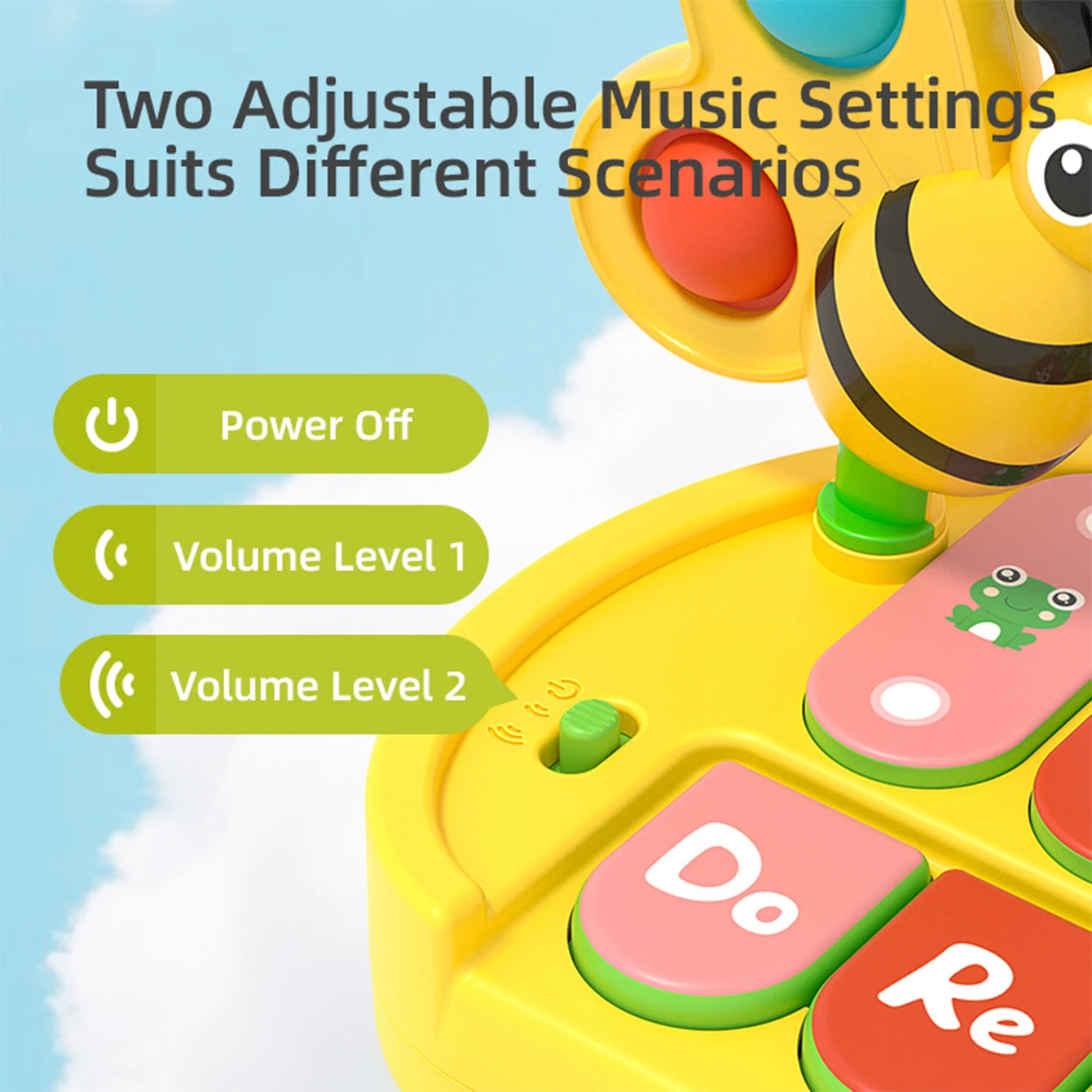 Baby Colorful Insect Musical Instrument - Baby Early Education Smart Electronic Piano Toy for Boys and Girls