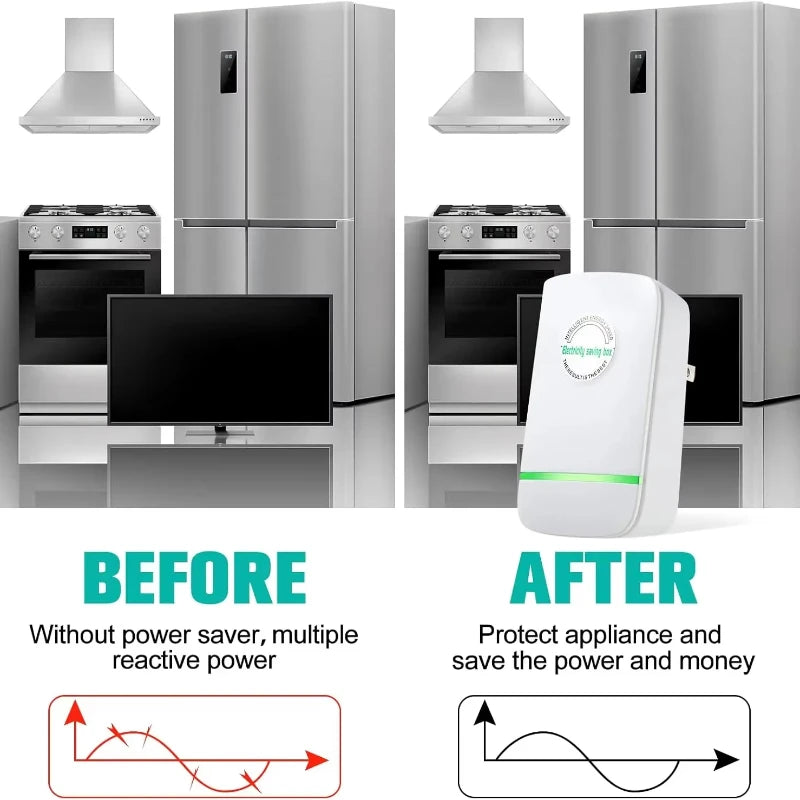 2025 New Energy Saving Device Household Power Saver Plug in Reduces Energy Costs Stabilize Voltage and Protect Circuit