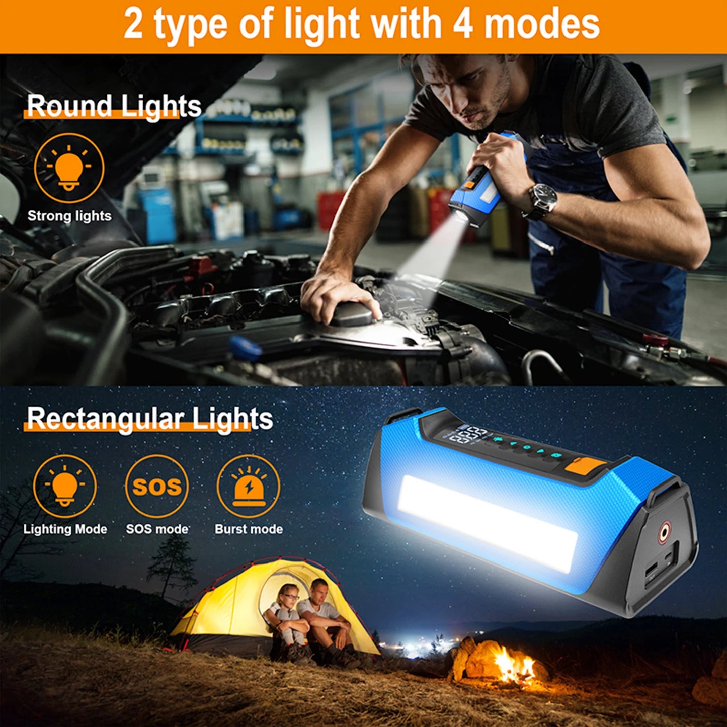 PSOOO 6000A Car Jump Starter 12V Car Battery Starter 100000mAh Portable Power Bank Booster Auto Starting Device Emergency Start
