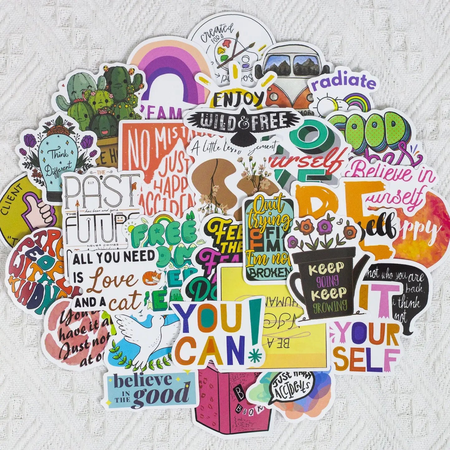 50Pcs Inspirational Stickers for Water Bottles, Motivational Stickers for Teens, Students, Teachers, Vinyl Waterproof Durable