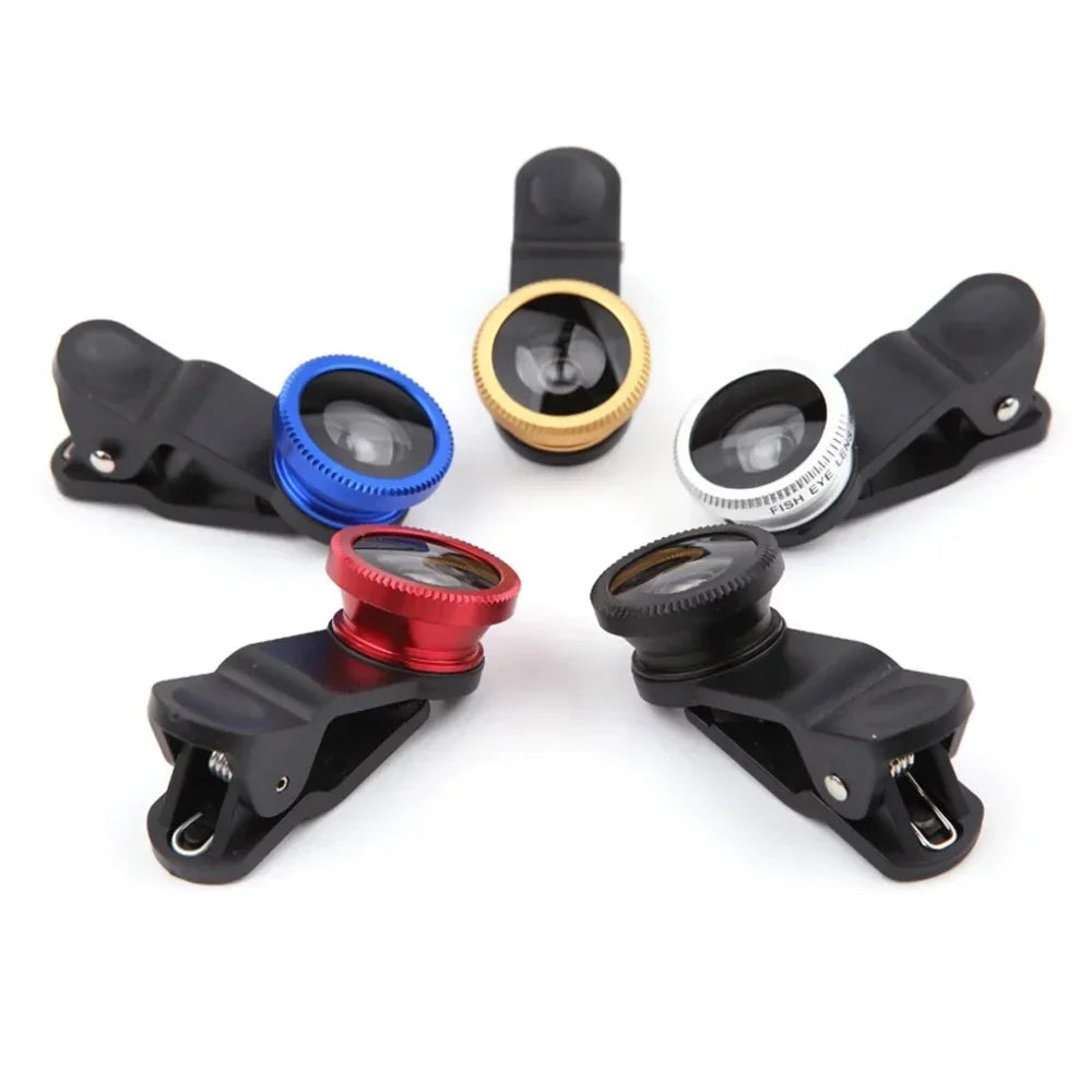 3 in 1 Fisheye Phone Lens 0.67X Wide Angle Zoom Lens Fish Eye Macro Lenses Camera Kits With Clip for iPhone Xiaomi Smart Phone