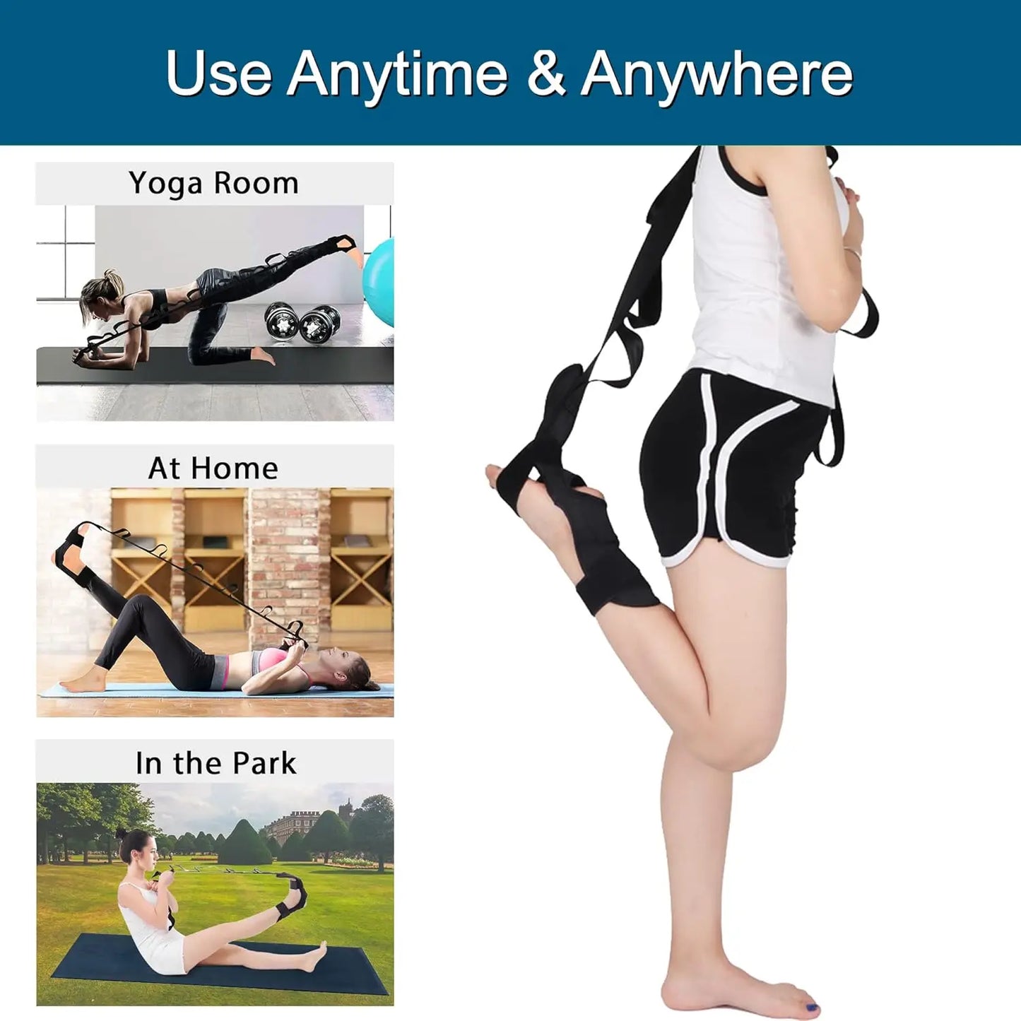 Yoga Stretching Bands Relieve Leg and Foot Tension, Yoga, Pilates, and Rehabilitation Training Leg and Foot Stretching Bands