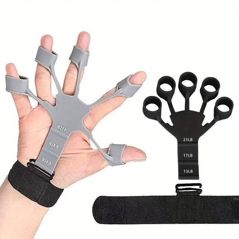 Adjustable non-slip finger trainer, 5-finger opening design portable grip strengthener, dedicated for basketball training