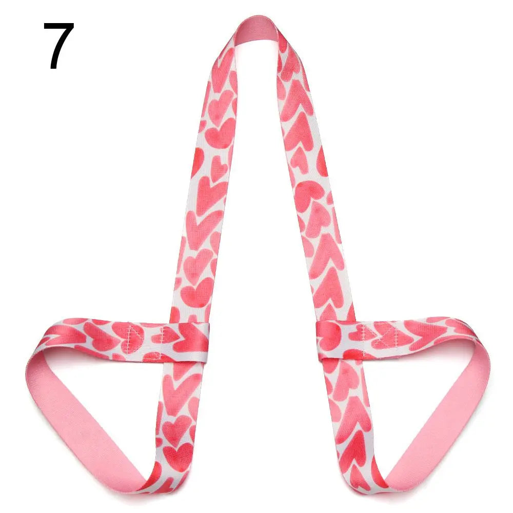 Nylon Colorful Straps Yoga Mat Strap Belt Adjustable Sports Sling Shoulder Carry Strap Belt Exercise Stretch Elastic Yoga Belt