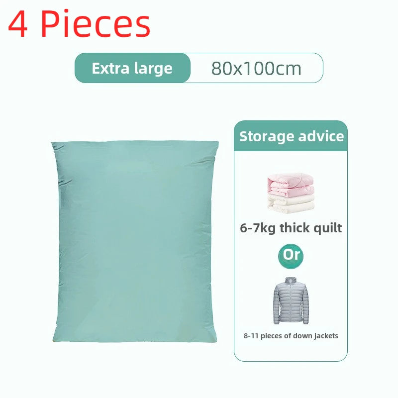 Vacuum Compression Bag No Pumping Clothes Quilt Storage Home Bag Large 3D Vacuum Compression Bags