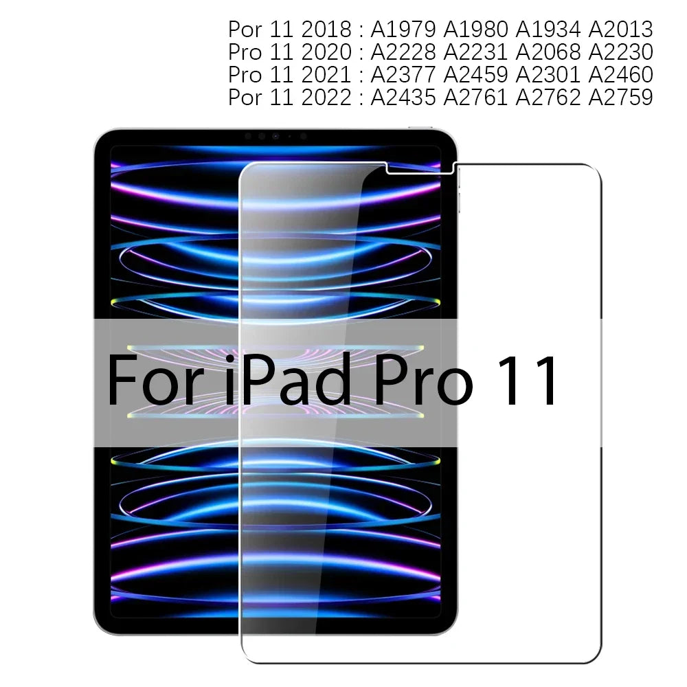 Tempered Glass Screen Protector For iPad Air 5 4 Pro 13 11 12.9 Ipad 9th Gen 10th 8th 7th 6th 5 Mini 6 10.5 9.7 M4 M2 Film