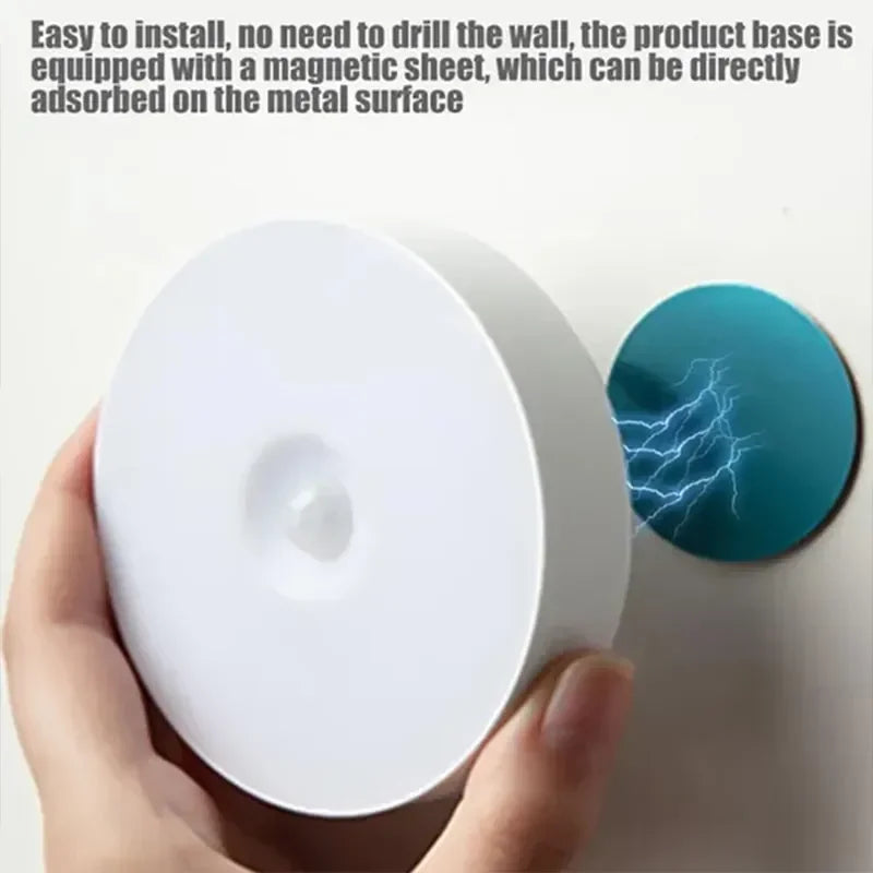LED Motion Sensor Night Light USB Rechargeable Night Lamp For Kitchen Cabinet Wardrobe Lamp Staircase Wireless LED Closet Light