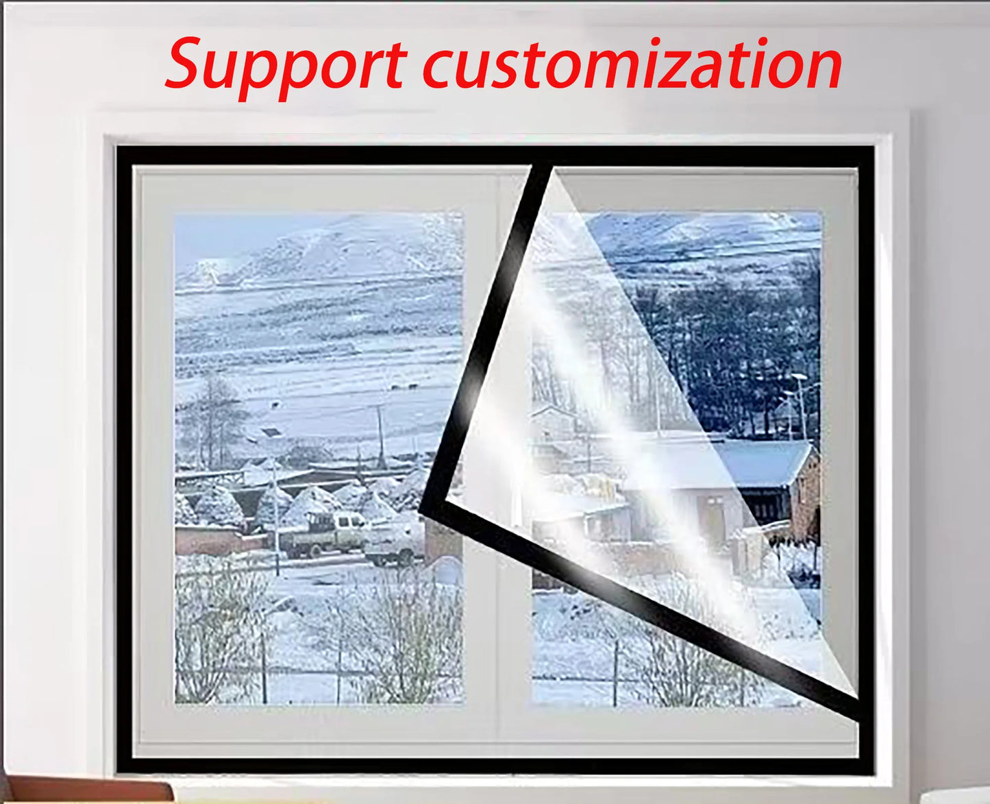 Window insulation film, winter indoor windproof and warm windows, energy-saving transparent film, screen window, door curtain