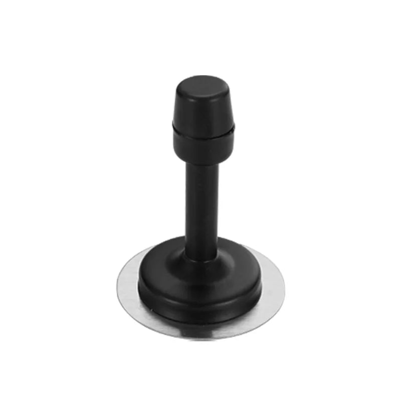 Stainless Steel Door Stops, Wall Mounted Door Stopper with Rubber Holder and Catch, Floor Fitting with Screws for HomeBedroom