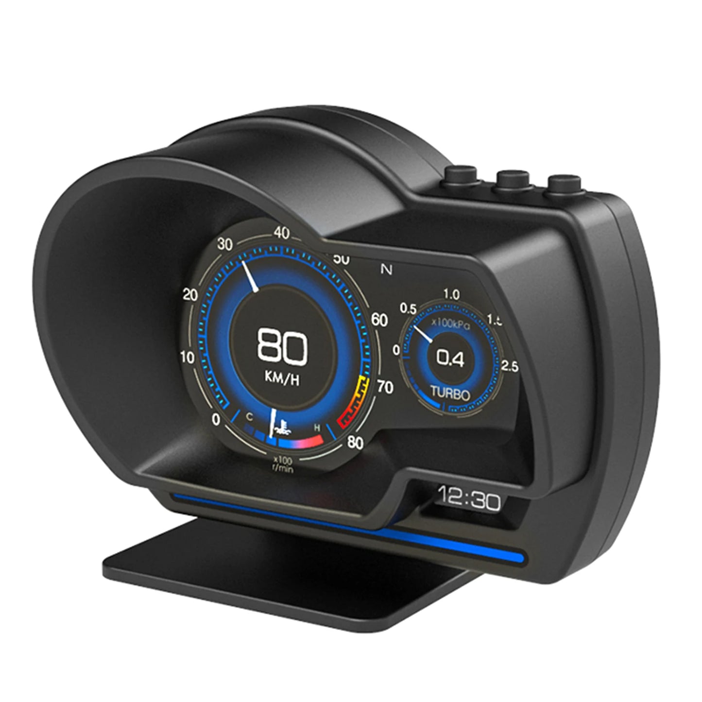 Car Smart Head Up Display OBD2 GPS Digital HUD Speedometer Turbo RPM Alarm Head‑Up Displayer