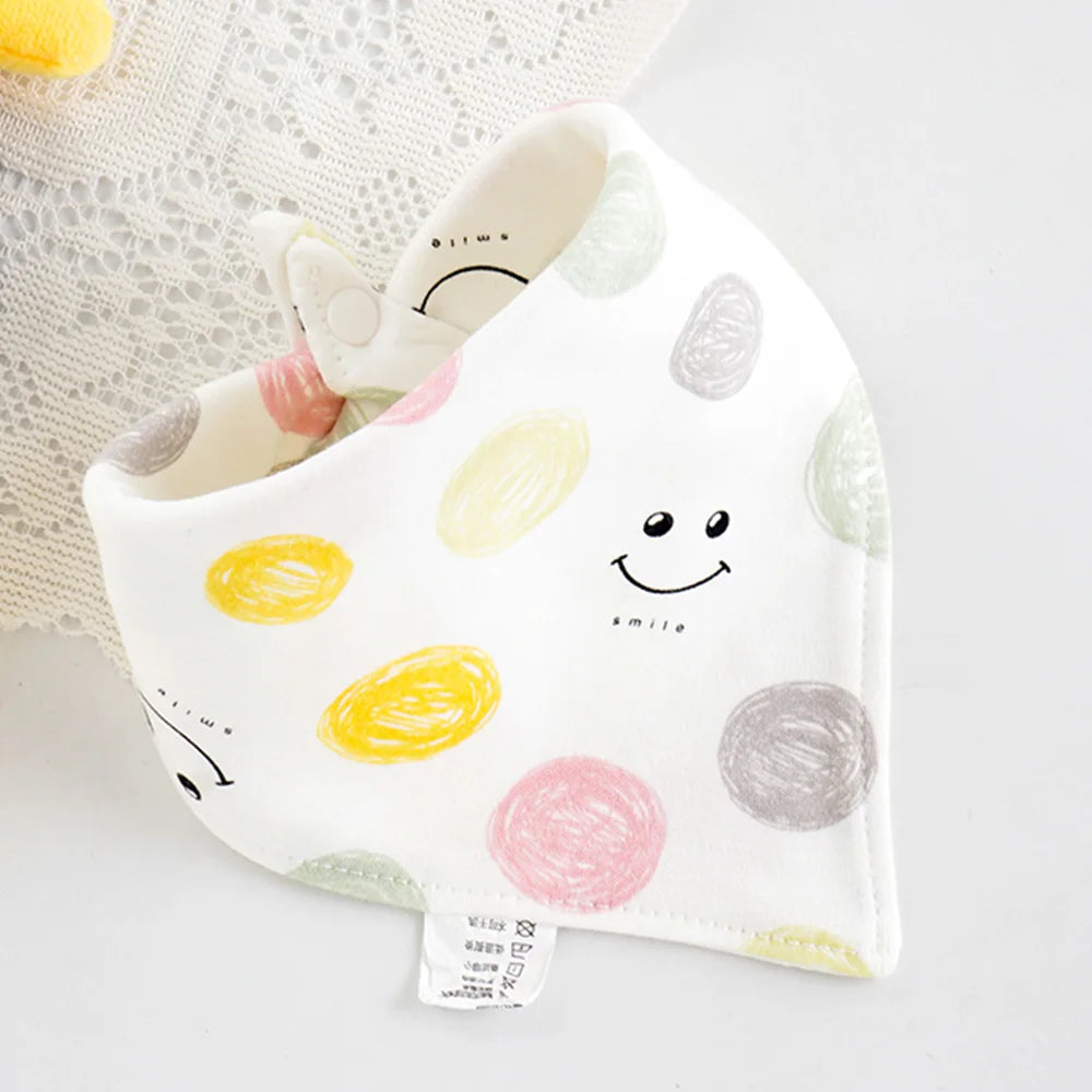 Baby Bibs Cotton Cute Animal Print Saliva Towel Bandana Bibs Newborn Teething Drooling Bib Unisex Feeding Apron For Boy Girl