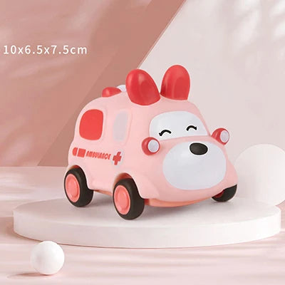 Baby Car Toys Cars Soft Sturdy Pull Back Car Toys Mini Racing Car Kids Educational Toy For Children Boys Girl 1 2 3 4 5 Years