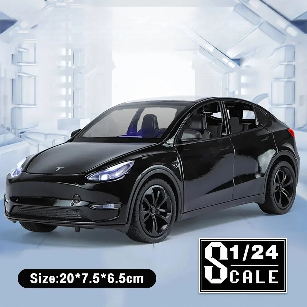 Metal Cars Toys Scale 1/24 Y Diecast Alloy Car For Boys Children Kids Toy Vehicles Sound And Light Pull Back