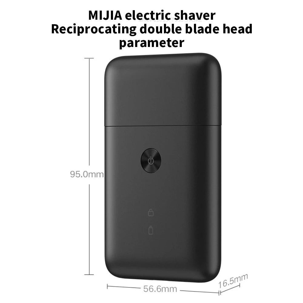 Xiaomi Mijia Electric Shaver Dual Cutter Blade Reciprocating High-Speed Motor Magnetic Suction IPX7 Waterproof Portable Razor