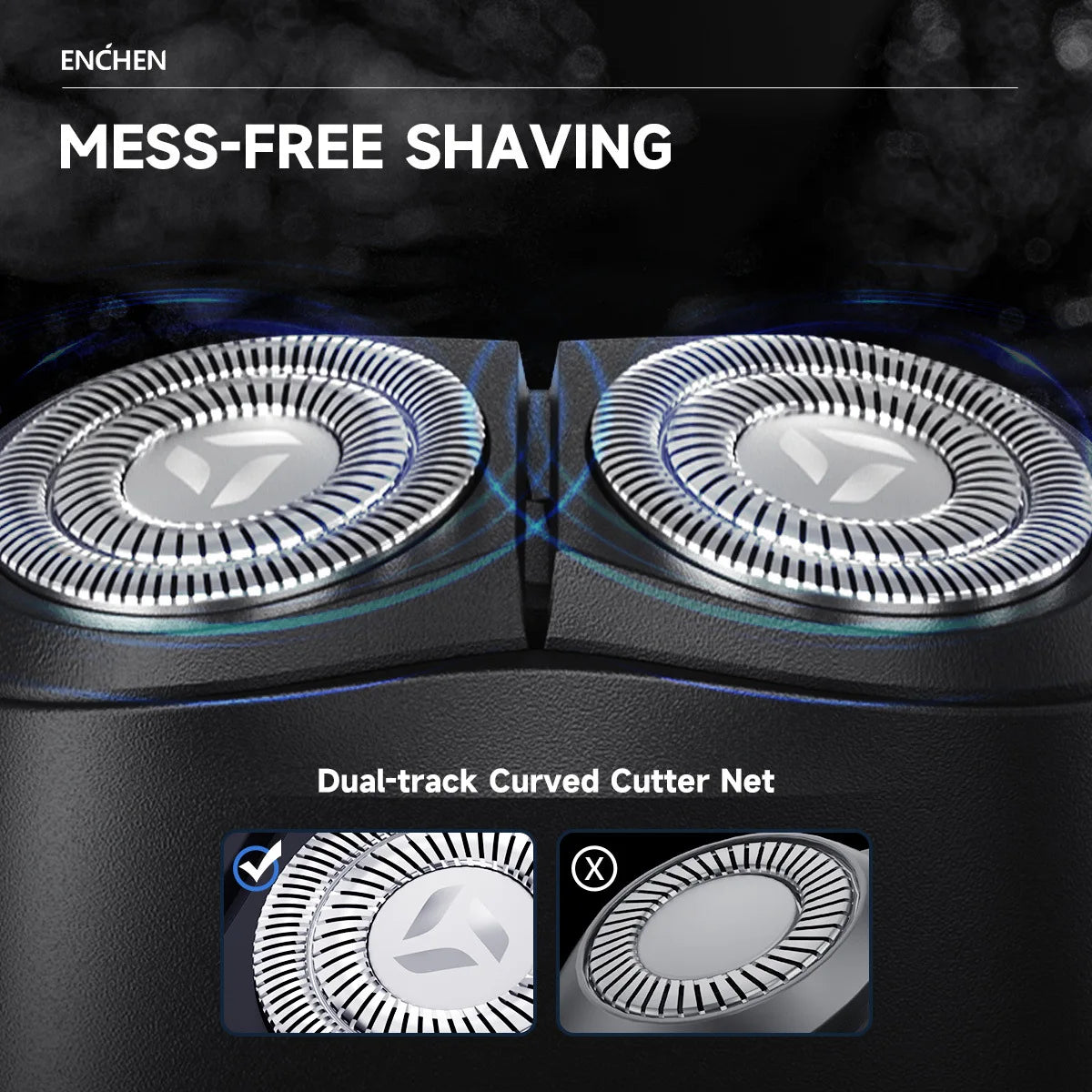 ENCHEN K3 Electric Shaver WIth 2-Direction Flex Heads Type-C Charging Port And Detachable Shaver Head Easy To Clean