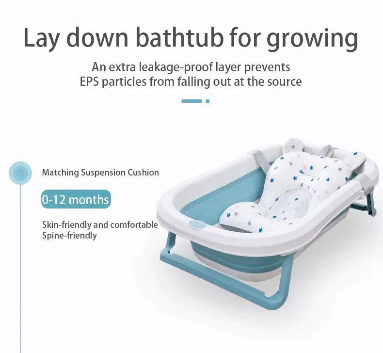 PANGDUBE Baby Bathtub Pad Newborn Bath Support Cushion Adjustable Reclining Shower Seat Bathtub Float for Infants 0-12 Months