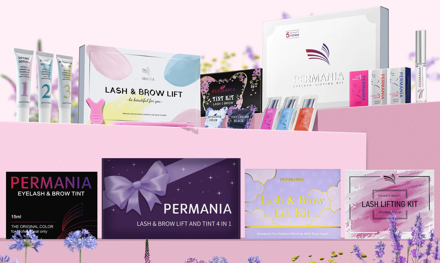 PERMANIA Eyebrow Lamination kit Lash Lift Kit Cruelty Free Eyebrow Perm Kit Includes All Tools & Accessories Eyelash Curlers