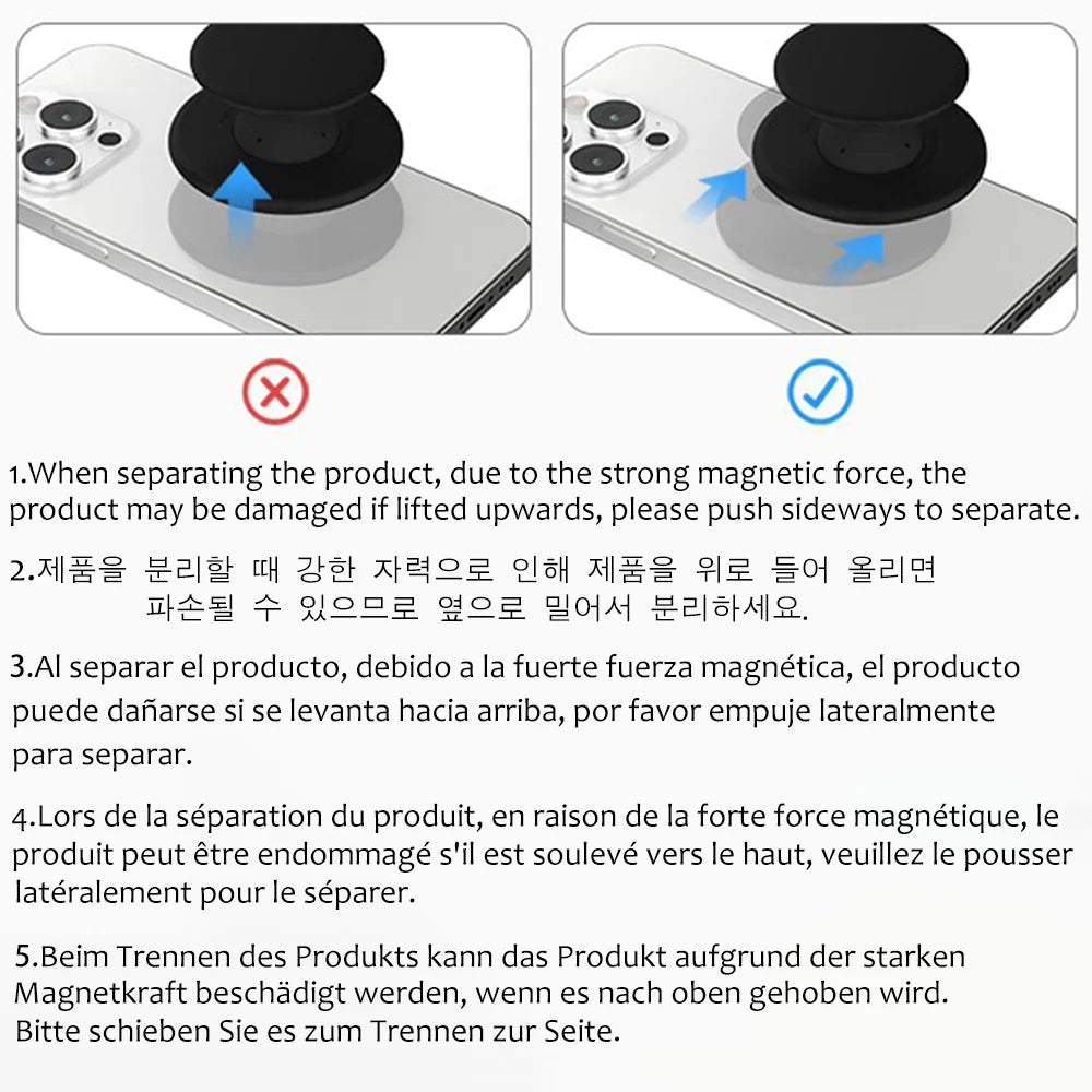 Grippopso Aluminium Magnetic Cellphone Tok Phone Holder Expanding Stand Socket Support Foldable Universal For Smartphone Bracket