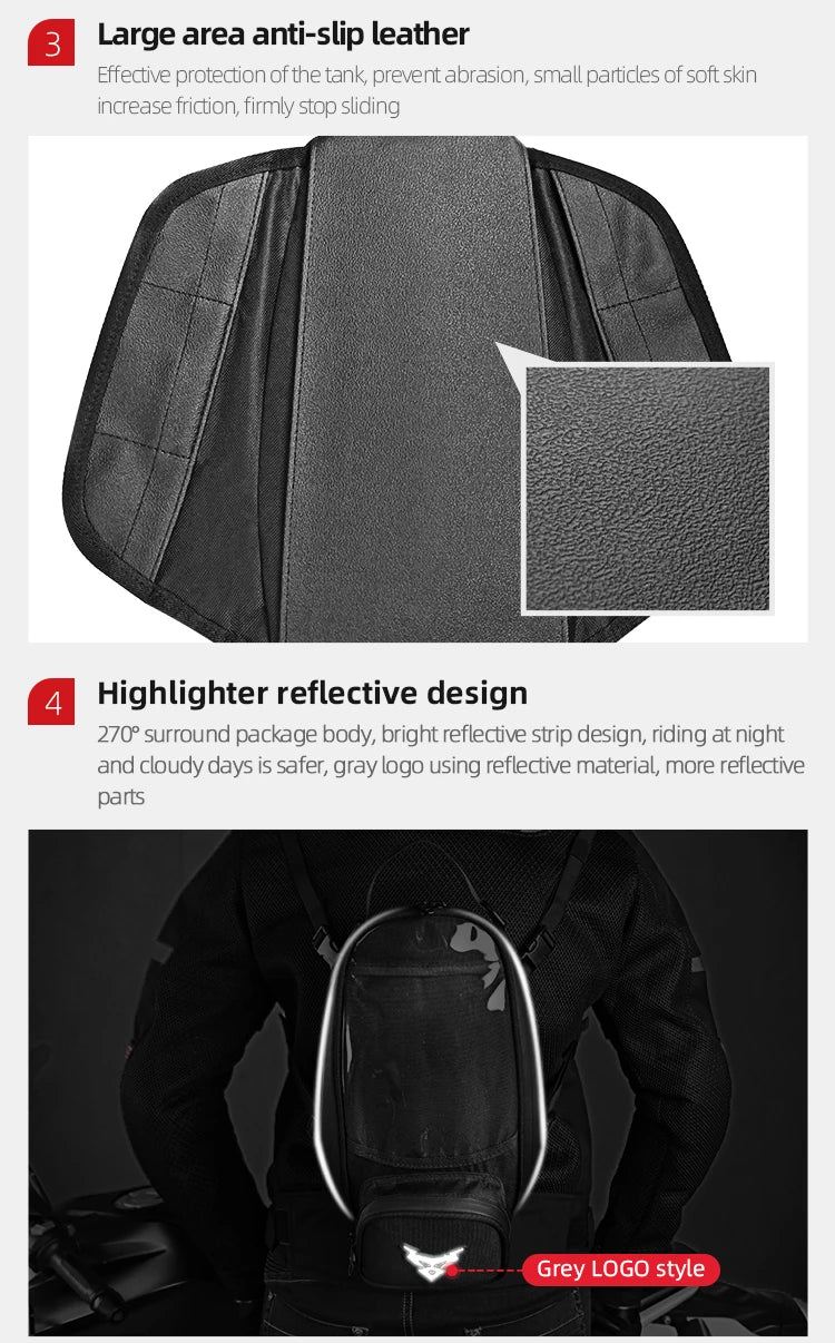 Waterproof Magnetic Motorcycle oil Fuel Tank Bag Navigation Universal Motorbike Riding Cycling Tool Backpack Portable