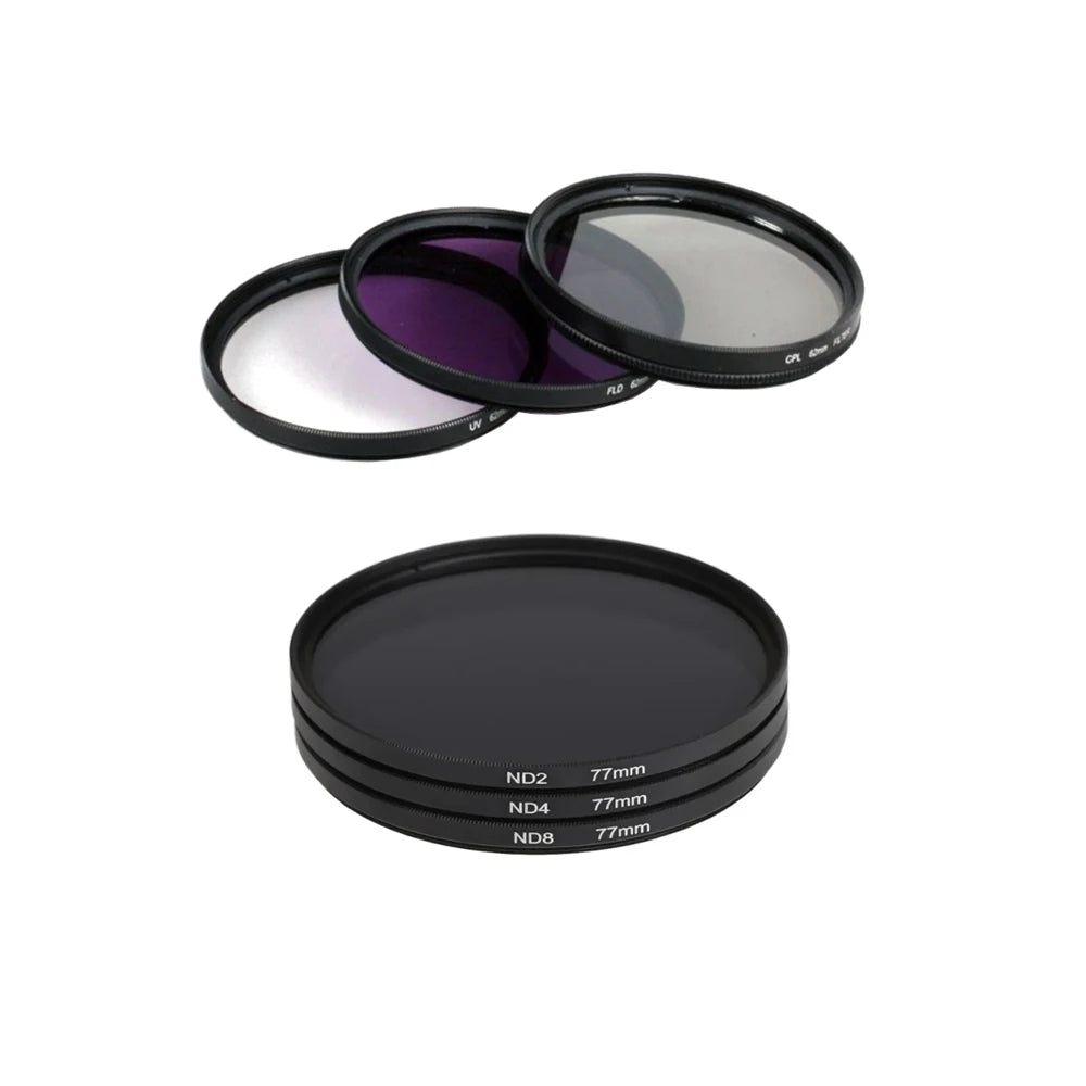 Lightdow Camera Lens Filter 6 in 1 Kits UV+CPL+FLD+ND 2 4 8 49mm 52 55 58 62 67 72 77 82mm Kit for Cannon Nikon Camera Lens