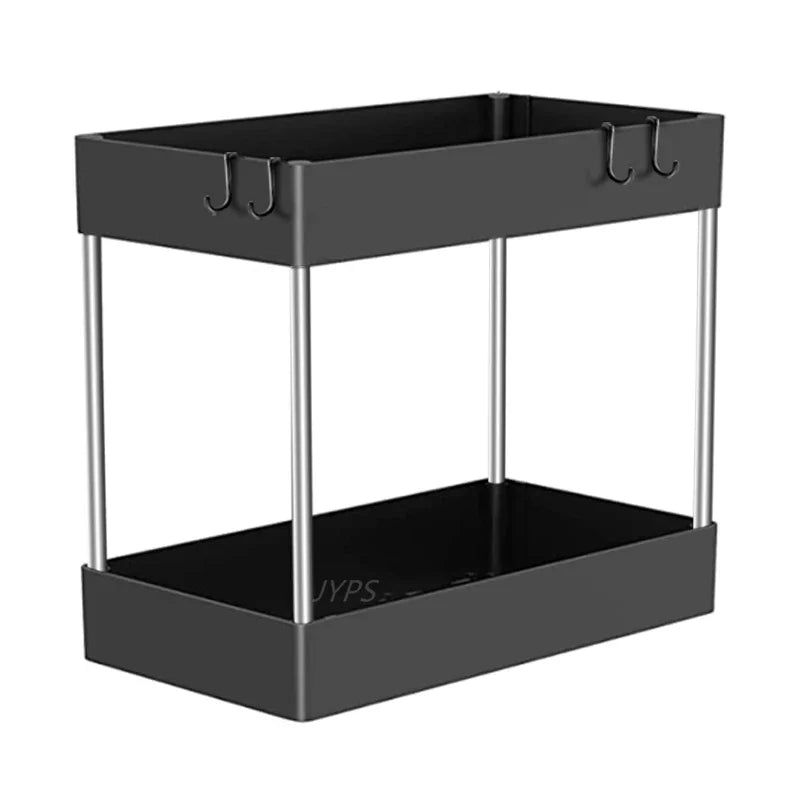 2 Tier Under Sink Organizer Kitchen Organizer Cabinet Storage Rack Multipurpose Rack Under Sink Storage for Bathroom Kitchen