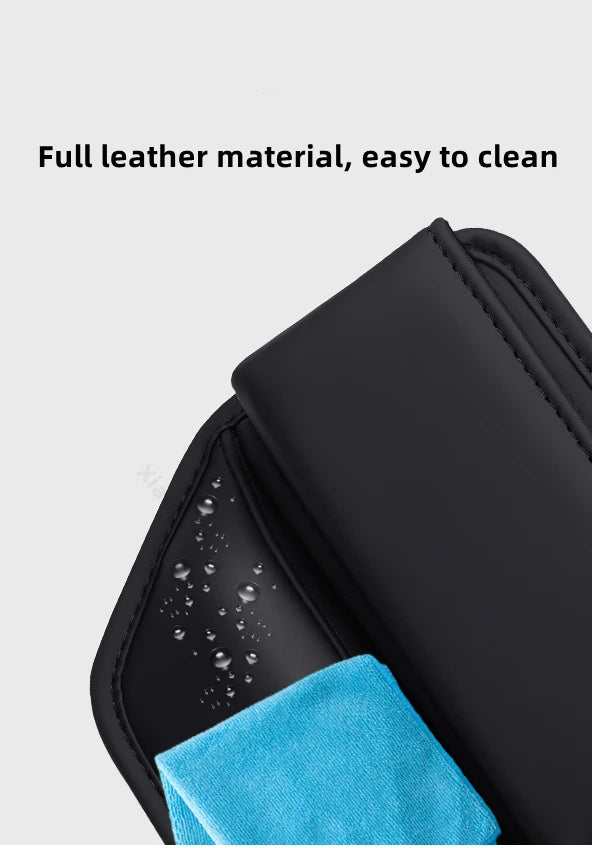 Leather Car Seat Gap Organizer Multifunction Console Crevice Filler Side Storage Box with Cup Holder Car Interior Storage Pocket