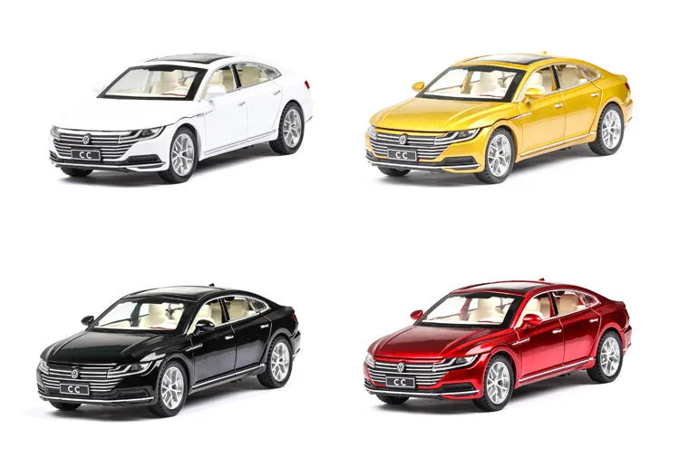1:32 Volkswagen CC Alloy Toy Car Metal Die-casting Model Sound And Light Pull Back Toy Car Kids Gift Toys For Boys