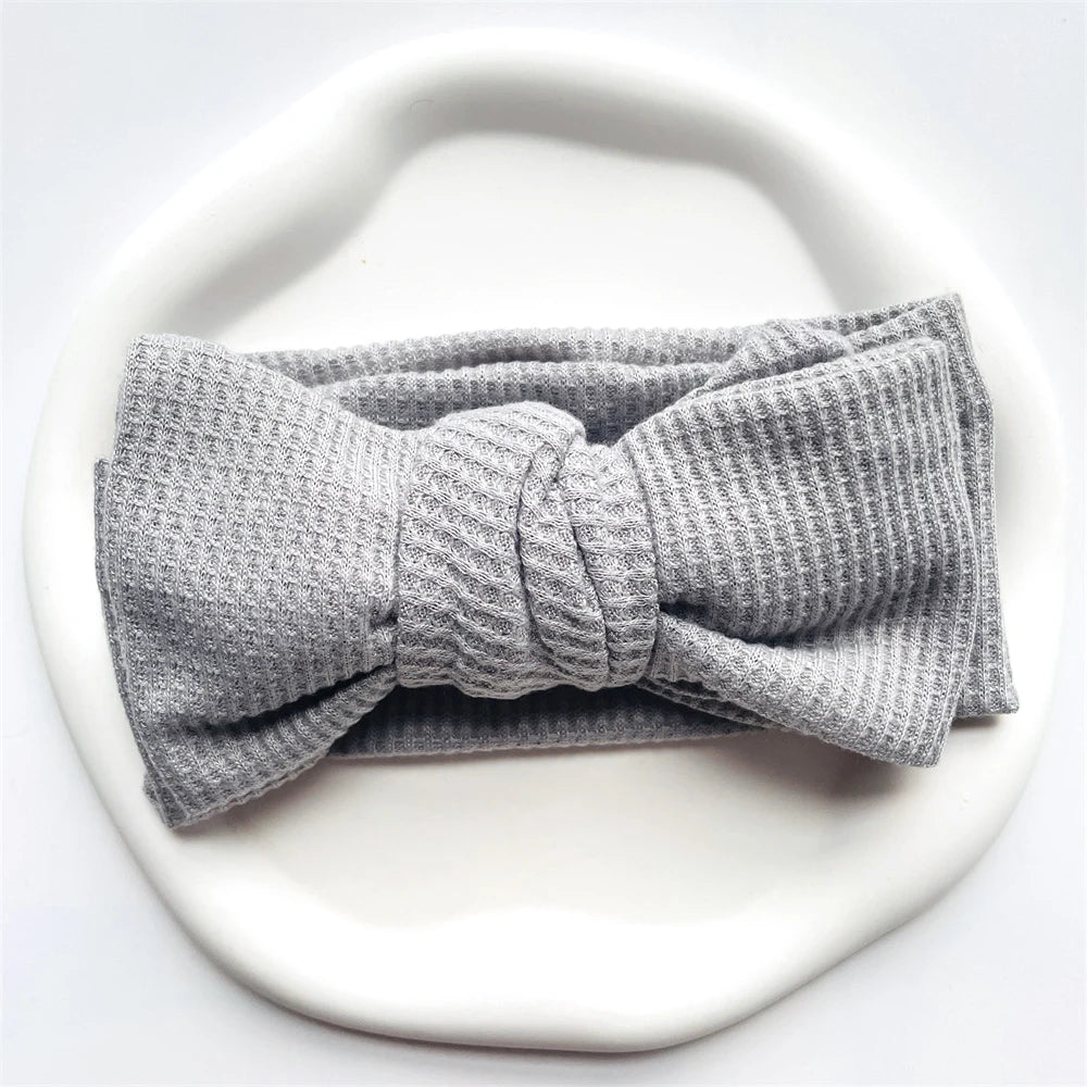 Baby Girl Bow Headband for Children Newborn Baby Turbans for Babies Solid Big Bowknot Headbands Infant Baby Hair Accessories