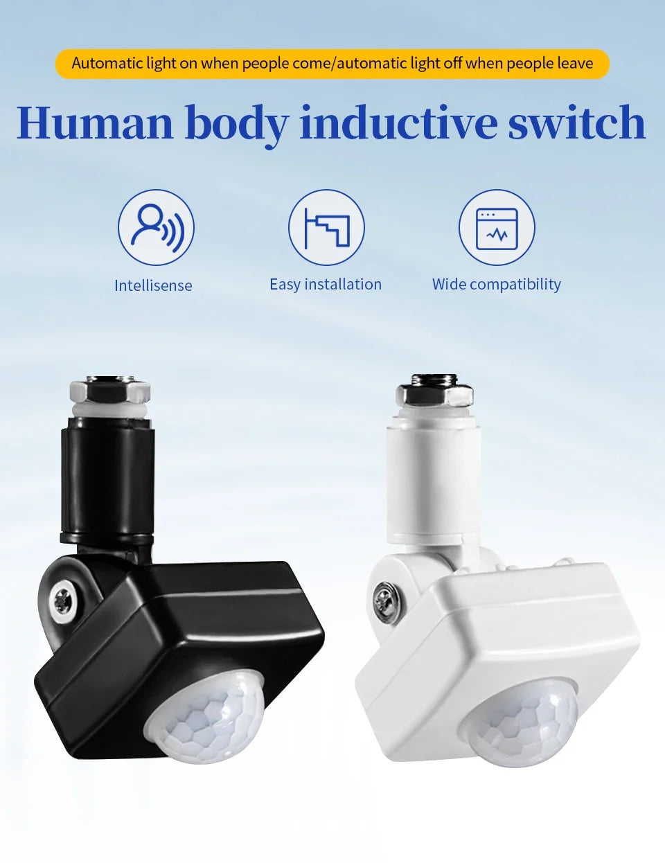 AC 220V 110V PIR Motion Sensor Adjustable Smart Light Switch Human Body Detection Human Presence Sensor Detector Light Sensor
