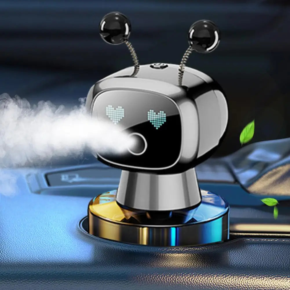 Smart Car Air Freshener AI Rechargeable Car Aroma Diffuser Smart Eyes 4 Levels Of Adjustable Intelligent Car Diffuser Gift