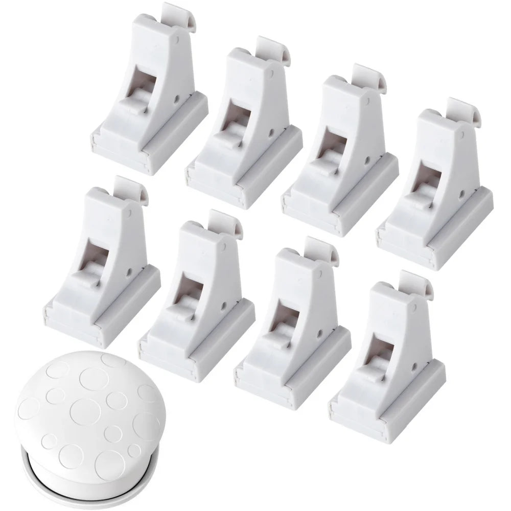 Magnetic Baby Safety Lock Self-adhesive Drawer Cabinet Door Invisible Induction Magnetic Limiter Baby Protection Cabinet Lock