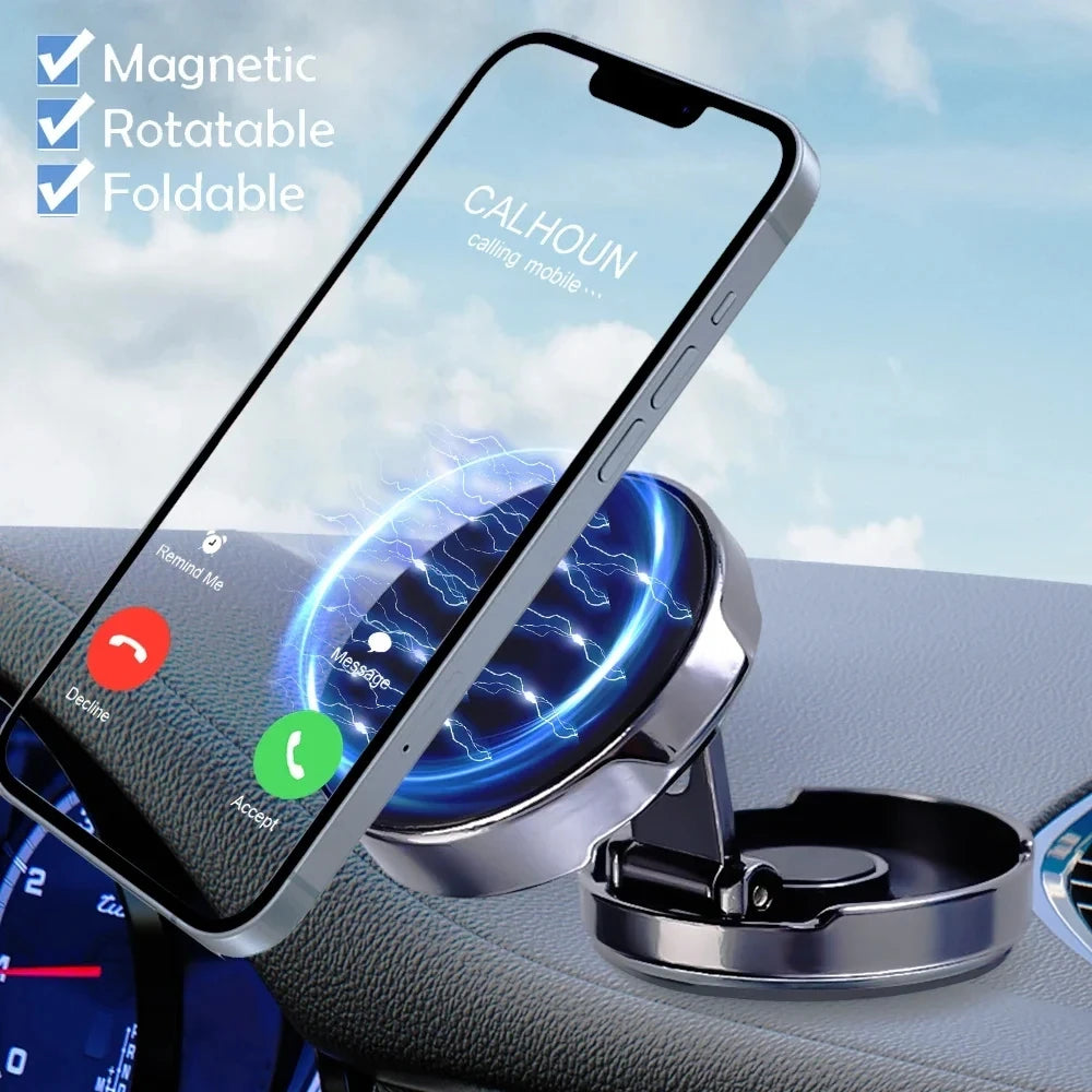 2025 Strong Magnetic Car Phone Holder 720° Foldable Universal Mount Bracket for All Phones